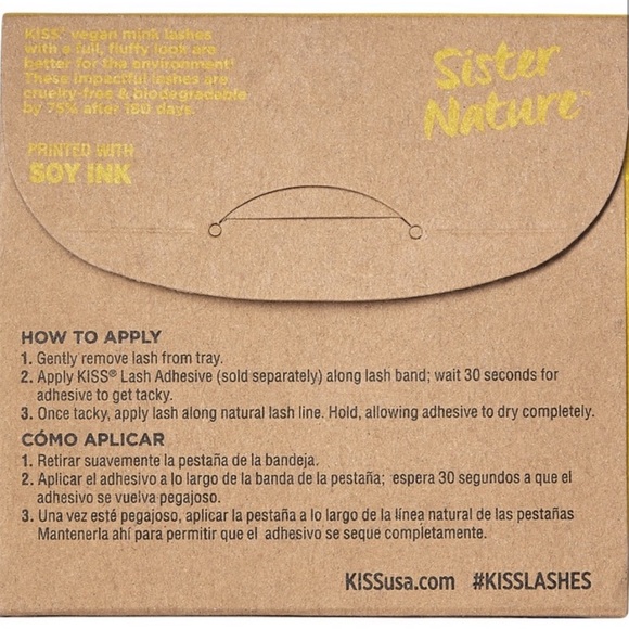 NEW Kiss Sister Nature Vegan Eyelashes - Storm - Picture 3 of 8